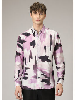 Banana Club - Pink Abstract Casual Shirt