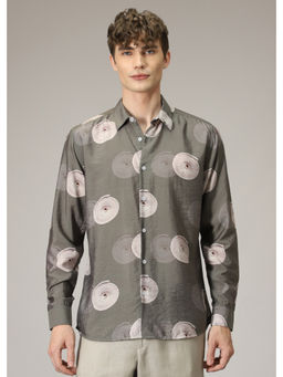 Banana Club - Olive Printed Casual Shirt