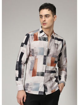 Banana Club - Grey Abstract Casual Shirt