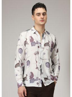 Banana Club - Lavender Printed Casual Shirt