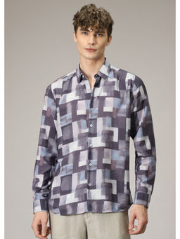 Banana Club - Blue Abstract Casual Shirt