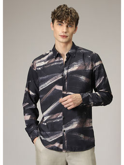 Banana Club - Black Printed Casual Shirt