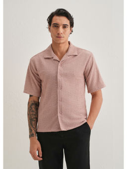 Banana Club - Pink Textured Casual Shirt