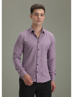 Banana Club - Purple Textured Casual Shirt