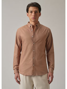 Banana Club - Brown Solid Plain Casual Shirt