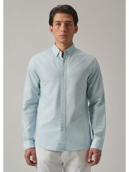 Banana Club - Blue Solid Plain Casual Shirt