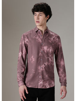Banana Club - Mauve Abstract Casual Shirt