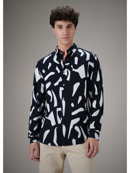Banana Club - Black Abstract Casual Shirt