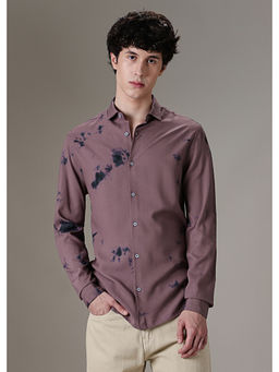 Banana Club - Mauve Printed Casual Shirt