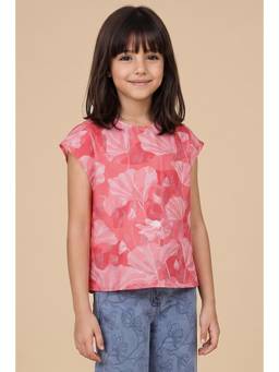 Allen Solly - Girls Pink Printed Casual Top