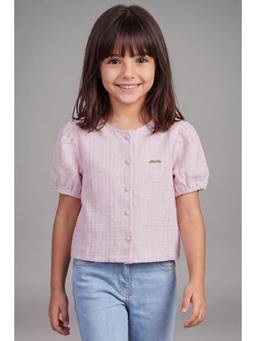 Allen Solly - Girls Pink Solid Casual Top