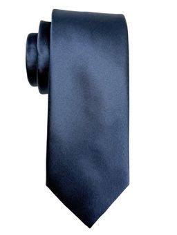 The Tie Hub - Solid Navy Blue Microfiber Tie