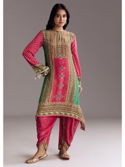 KALKI FASHION - Pink Embroidered Kurta with Dhoti Pant