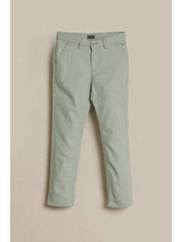 Allen Solly - Boys Green Textured Trouser