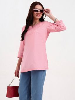 Yufta - Pink Cotton Straight Tunic