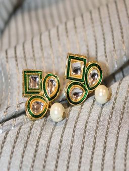 Spring Soul - Pearl Meenakari Studs