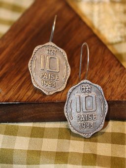 Spring Soul - Silver Coin Earrings