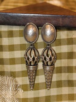 Spring Soul - Silver Dome Drop Earrings
