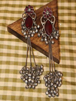 Spring Soul - Pink Dangling Silver Earrings
