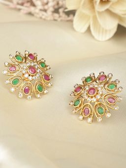 Spring Soul - Gold-Toned Multi-Stone Earring