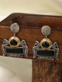 Spring Soul - Antique Dual-Tone Onyx Drops