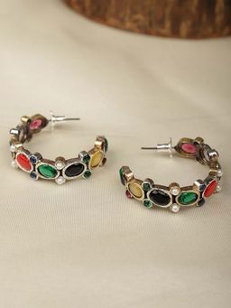 Spring Soul - Multicolour Stone Heritage Hoops