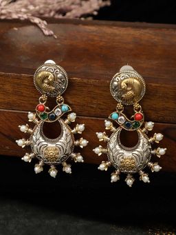 Spring Soul - Dual-Tone Tribal Fusion Earrings