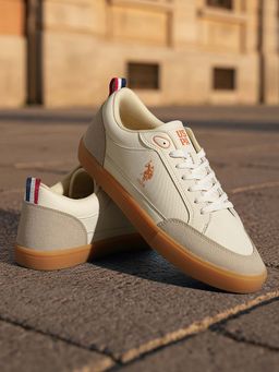 U.S. POLO ASSN. - Beige Lucian 2.0 Stylish Casual Sneaker Shoes for Man