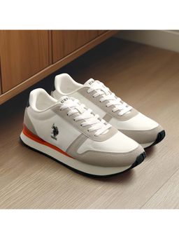 U.S. POLO ASSN. - Off White Trigon 2.0 Stylish Casual Sneaker Shoes for Man