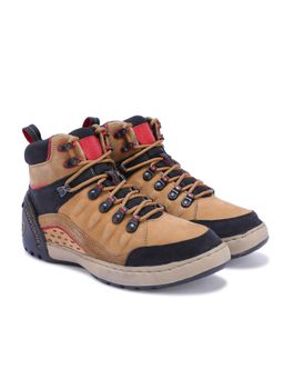 WOODLAND - Brown Durable Comfortable High Ankle Casual Boots for Men's
