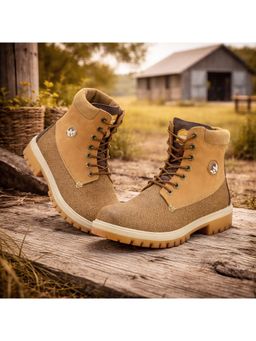 WOODLAND - Brown Durable Comfortable High Ankle Casual Boots for Men's