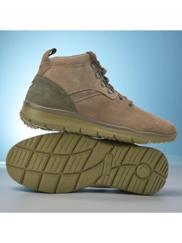 WOODLAND - Khaki Durable Comfortable High Ankle Casual Boots for Men's