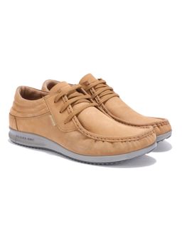 WOODLAND - Brown Lace Up Lightweight Breathable Comfortable Sneakers for Men's