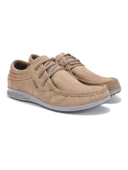 WOODLAND - Brown Lace Up Lightweight Breathable Comfortable Sneakers for Men's