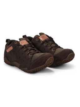 WOODLAND - Brown Lightweight Breathable Comfortable Sneakers for Men's