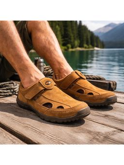 WOODLAND - Khaki Lightweight Breathable Comfortable Sandal for Men's