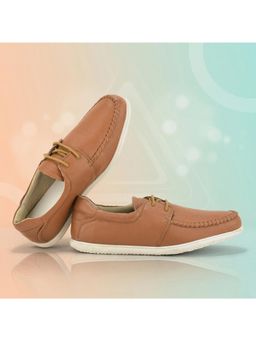 WOODLAND - Tan Slip On Lightweight Comfortable Derbies for Men's