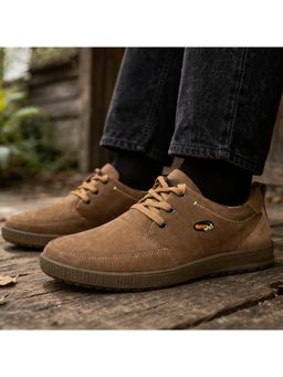 WOODLAND - Khaki Lightweight Breathable Comfortable Sneakers for Men's
