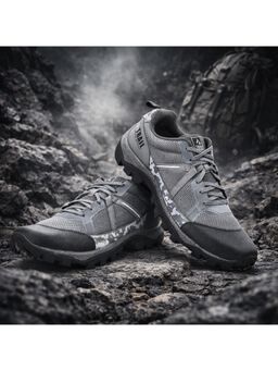 WOODLAND - Grey Lightweight Breathable Durable Sneakers for Men's