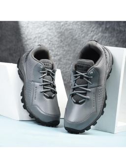 WOODLAND - Grey Lightweight Breathable Durable Sneakers for Men's
