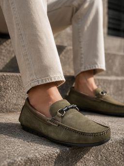 WOODLAND - Green Office Wear Comfortable Premium Loafer for Men's