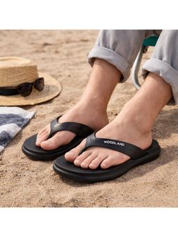 WOODLAND - Women's Black Comfortable Soft Sole Lightweight Home Wear Flipflops