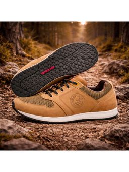 WOODLAND - Brown Lightweight Breathable Comfortable Sneakers for Men's