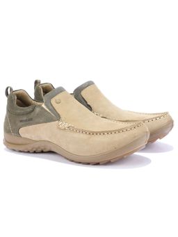 WOODLAND - Khaki Slip On Lightweight Comfortable Sneakers for Men's