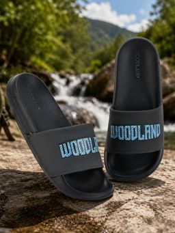 WOODLAND - Grey Comfortable Lightweight Cushioned Daily Use Sliders for Men's