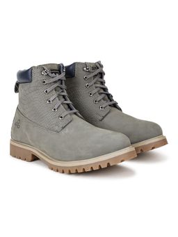 WOODLAND - Grey Durable Comfortable High Ankle Casual Boots for Men's