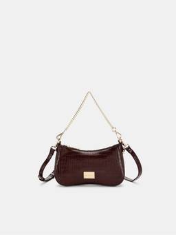 CARPISA ITALIA - Women Anita V2 Maroon Shoulder Bag with Detachable Chain (S)