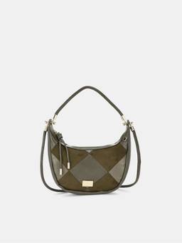 CARPISA ITALIA - Women Zora Olive Shoulder Bag with Detachable Strap (M)