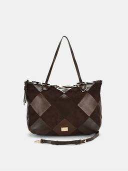 CARPISA ITALIA - Women Zora Brown Handbag with Detachable Strap (L)