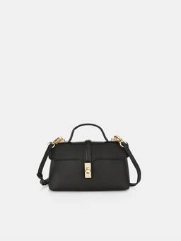 CARPISA ITALIA - Women Villary Black Handbag with Detachable Strap (S)